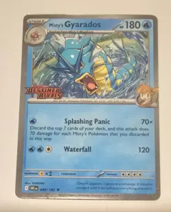 Misty's Gyarados 49/182 Pokemon Destined Rivals Stamped Pre Release Promo NM - Image 1