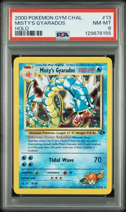 2000 POKEMON GYM CHALLENGE HOLO #13 MISTY'S GYARADOS PSA 8 - Image 1