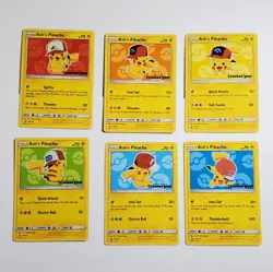 NM/LP - Pokemon Ash's Pikachu I Choose You Movie Promo Set SM109-SM114 - Image 1