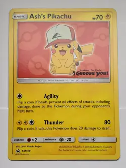 NM/LP - Pokemon Ash's Pikachu I Choose You Movie Promo Set SM109-SM114 - Image 3