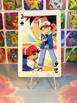 Pikachu Pokemon Vintage Playing Poker Card Charizard Nintendo - Prism Holo Back - Image 2