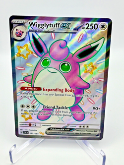 Pokemon Card Wigglytuff Ex 222/091 Shiny Ultra Rare Paldean Fates Near Mint - Image 1