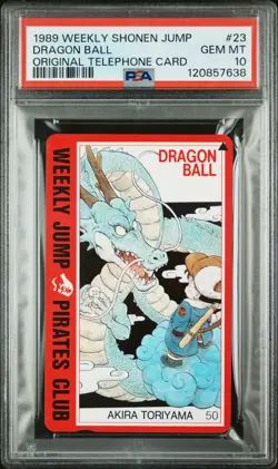 PSA 10 Weekly Shonen Jump Dragon Ball Original Telephone Card Goku Shenron #23 - Image 1