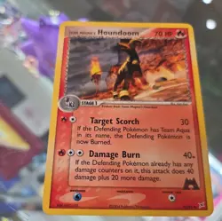 Team Magma’s Houndoom 34/95 Ex Magma Aqua Pokemon Card NM - Image 1