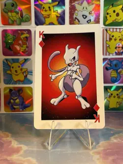 Pikachu Pokemon Vintage Playing Poker Card Charizard Nintendo - Prism Holo Back - Image 1