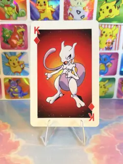 Pikachu Pokemon Vintage Playing Poker Card Charizard Nintendo - Prism Holo Back - Image 4