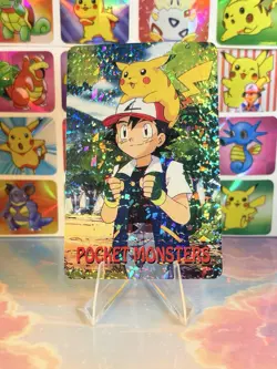 Pikachu Pokemon Vintage Playing Poker Card Charizard Nintendo - Prism Holo Back - Image 5