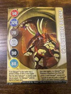 Bakugan Card - Crushing Blow - Gold Gate Card - BA305 - 14/48d - 2008 - Image 1
