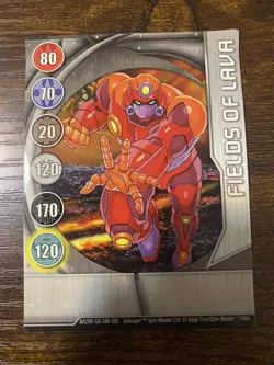 Bakugan Card - Fields Of Lava - Silver Gate Card - BA298 - 7/48d - 2008 - Image 1