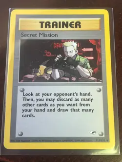 Secret Mission 118/132 Pokemon Gym Heroes Card - Image 1