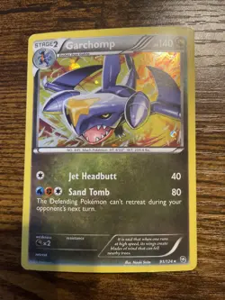 Pokemon TCG Garchomp Holo Rare Card 91/124 Exalted Cosmos Dragon - Image 1