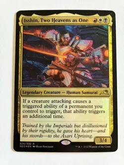 MtG *foil* Isshin Two Heavens As One NM Kamigawa Neon Dynasty rate card - Image 1