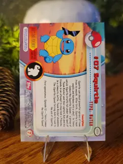Topps Pokemon Squirtle #07 TV Animation Edition Non Foil Card - Red Logo - NM - Image 2