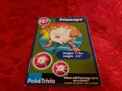 Burger King Pokemon Promo Card Primeape #57 - Image 1