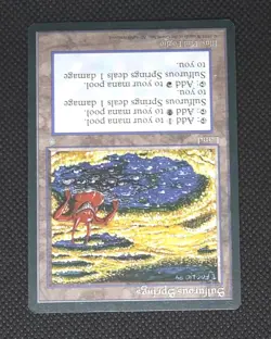 Magic The Gathering Sulfurous Springs Ice Age Rare Card LP MTG - Image 2