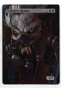 Cemetery Reaper Altered Art Mtg Hand Painted Card Commander - Image 1