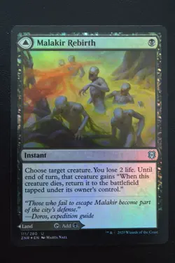Magic The Gathering MTG MALAKIR REBIRTH FOIL Zendikar Rising LP Lightly Played - Image 1