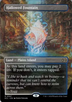 MTG Hallowed Fountain (Borderless) (347) | NM | Lorwyn Eclipsed {ECL} - Image 1