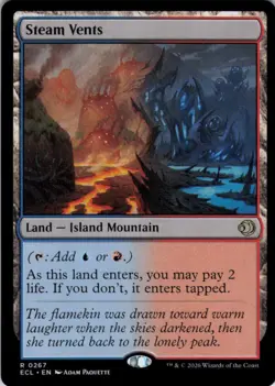 MTG Steam Vents (267) | NM | Lorwyn Eclipsed {ECL} - Image 1