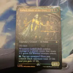 WOTC Foundations Lathril, Blade of the Elves (Borderless) (MR) (Foil) NM - Image 1