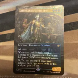 WOTC Foundations Lathril, Blade of the Elves (Borderless) (MR) (Foil) NM - Image 3