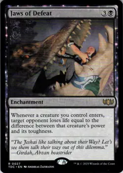 MTG Jaws of Defeat (27) | NM | Commander: Tarkir: Dragonstorm {TDC} - Image 1