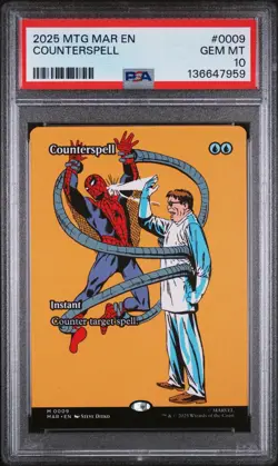 PSA 10 2025 MAGIC THE GATHERING MARVEL SPIDER-MAN #0009 COUNTERSPELL POP 5 💎💫 - Image 1