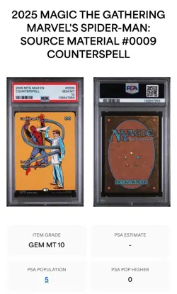 PSA 10 2025 MAGIC THE GATHERING MARVEL SPIDER-MAN #0009 COUNTERSPELL POP 5 💎💫 - Image 3