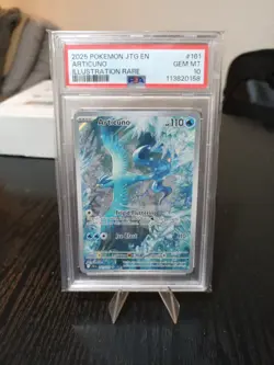113820158 Articuno 2025 Pokemon Journey Together EN 161 Illustration Rare PSA 10 - Image 1