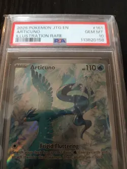 113820158 Articuno 2025 Pokemon Journey Together EN 161 Illustration Rare PSA 10 - Image 5