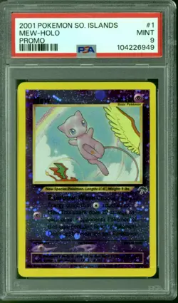 Pokemon Southern Islands Promo Reverse Holo Foil Mew 1/18 PSA 9 *949 - Image 1