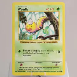 Pokemon TCG - Weedle 69/102 Base Set Common Shadowless WOTC 1999 - EXC/NM - Image 2