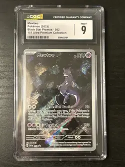 MEWTWO 052 POKEMON SVP EN SV BLACK STAR PROMO 151 2023 CGC 9 Mint Batman - Image 1
