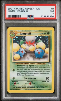 2001 POKEMON NEO REVELATION #9 JUMPLUFF-HOLO PSA 7 - Image 1