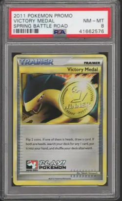 VICTORY MEDAL SPRING BATTLE ROAD PROMO POKEMON PSA 8 - Image 1