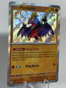Pokemon TCG Hawlucha SHINY 175/091 S&V Paldean Fates Holo Shiny Rare 2024 [NM] - Image 2