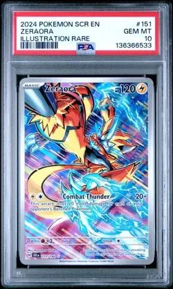 PSA 10 Zeraora #151 Pokemon Stellar Crown English 2024 - Image 1