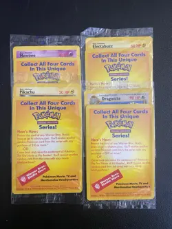 Set of 4 SEALED Black Star Promo WB Movie Pokemon Cards - Image 1