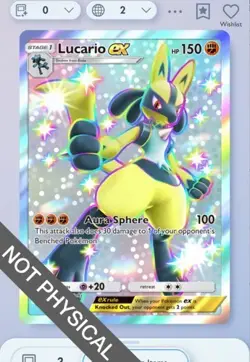Pokemon TCG POCKET - Lucario EX Shiny 2⭐, Shining Revelry, English - Image 1