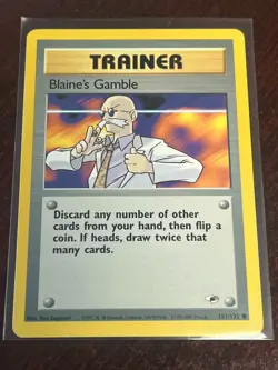 Pokemon TCG Blaine's Gamble Gym Heroes 121/132 Regular - Image 1