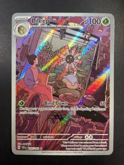 Pokemon Lileep 145/142 Stellar Crown Illustration Rare Full Art Holo NM - Image 1