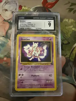 Mewtwo - Pokemon WOTC Black Star Promo #3 - Near Mint to Mint CGC 8 - Image 1