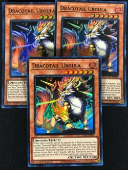 Yugioh Dracotail Urgula JUSH-EN004 1ST Super x3 (NM) - Image 1