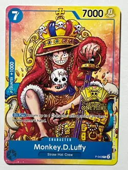 Monkey.D.Luffy (2nd Anniversary Stamped Promo) P-043 One Piece English - Image 2