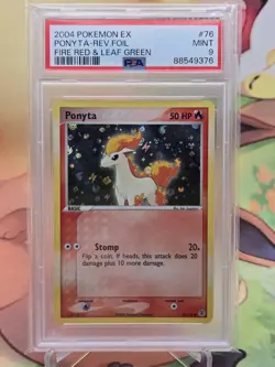 Ponyta EX Fire Red & Leaf Green Reverse Holo 76/112 PSA 9 Mint Pokemon TCG 2004 - Image 1