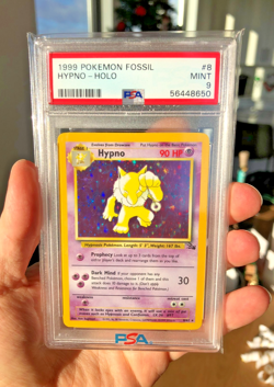 Pokemon TCG - Fossil Set - Hypno - Holo - 1999 - 8/62 - PSA 9 MINT - Image 1