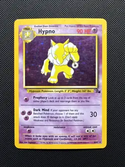 Hypno [HP/DMG] 8/62 - Fossil - Pokemon TCG Vintage WOTC Holo Rare - Image 1