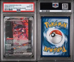 2025 POKEMON BLK EN-BLACK BOLT SPECIAL ILLUSTRATION RARE #169 GENESECT EX PSA 10 - Image 3
