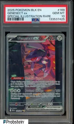 2025 Pokemon BLK En Special Illustration Rare #169 Genesect ex PSA 10 GEM MINT - Image 1
