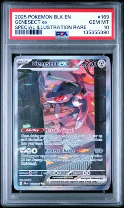 2025 POKEMON BLK EN-BLACK BOLT SPECIAL ILLUSTRATION RARE #169 GENESECT EX PSA 10 - Image 1